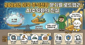 0 2026년 미국 주식전망 분기별 로드맵과 AI수익화의 진실