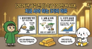 0. [2026년 금값 전망] 금리 인하 때문이 아니다 순금 100만 원 돌파의 충격적 진실