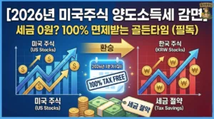 0. [2026년 미국주식 양도소득세 감면] 세금 0원 100 면제받는 골든타임
