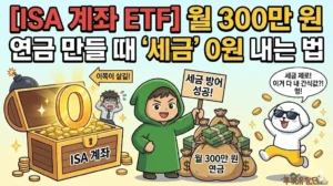 ISA 계좌 ETF 월 300만 원 연금 만들 때 '세금' 0원 내는 법 ISA 계좌 ETF
