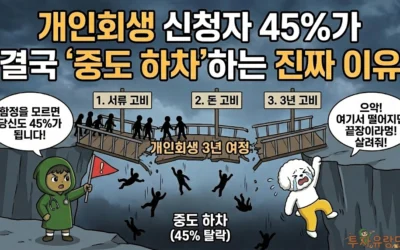 개인회생 신청자 45%가 결국 ‘중도 하차’하는 진짜 이유 (3가지 죽음의 구간)