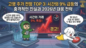 고영 주가 전망 TOP 3: 시간외 9% 급등의 충격적인 진실과 2026년 대응 전략 고영 주가 전망 시간외 급등 차트 분석
