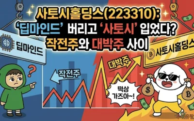 사토시홀딩스(223310): ‘딥마인드’ 버리고 ‘사토시’ 입었다? 작전주와 대박주 사이