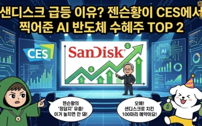 샌디스크 급등 이유? 젠슨황이 CES에서 찍어준 AI 반도체 수혜주 TOP 2