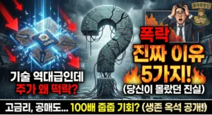 주식 폭락 이유에 대한 분석