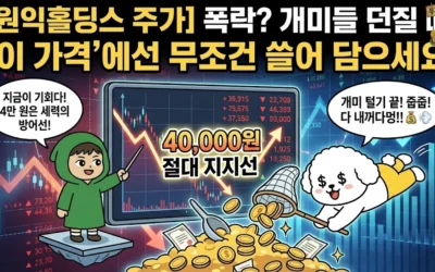 원익홀딩스 주가 폭락? 개미들 던질 때 ‘이 가격’에선 무조건 쓸어 담으세요