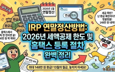 IRP 연말정산방법: 2026년 세액공제 한도 및 홈택스 등록 절차 완벽 정리
