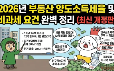 2026년 부동산 양도소득세율 및 비과세 요건 완벽 정리 (최신 개정판)