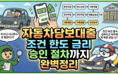자동차담보대출 조건 한도 금리 승인 절차까지 완벽정리
