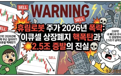 휴림로봇 주가 2026년 폭락: 이큐셀 상장폐지 핵폭탄과 2.5조 증발의 진실