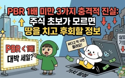 PBR 1배 미만 3가지 충격적 진실: 주식 초보가 모르면 땅을 치고 후회할 정보