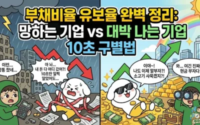 부채비율 유보율 완벽 정리: 망하는 기업 vs 대박 나는 기업 10초 구별법
