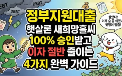 메인페이지 33 정부지원대출 햇살론 새희망홀씨 100% 승인받고 이자 절반 줄이는 4가지 완벽 가이드