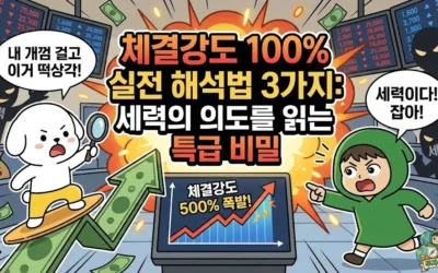 체결강도 100% 실전 해석법 3가지: 세력의 의도를 읽는 특급 비밀