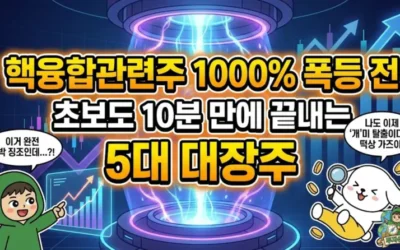 메인페이지 8 핵융합관련주 1000% 폭등 전 초보도 10분 만에 끝내는 5대 대장주