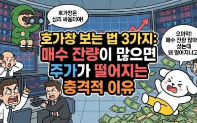 호가창 보는 법 3가지: 매수 잔량이 많으면 주가가 떨어지는 충격적 이유