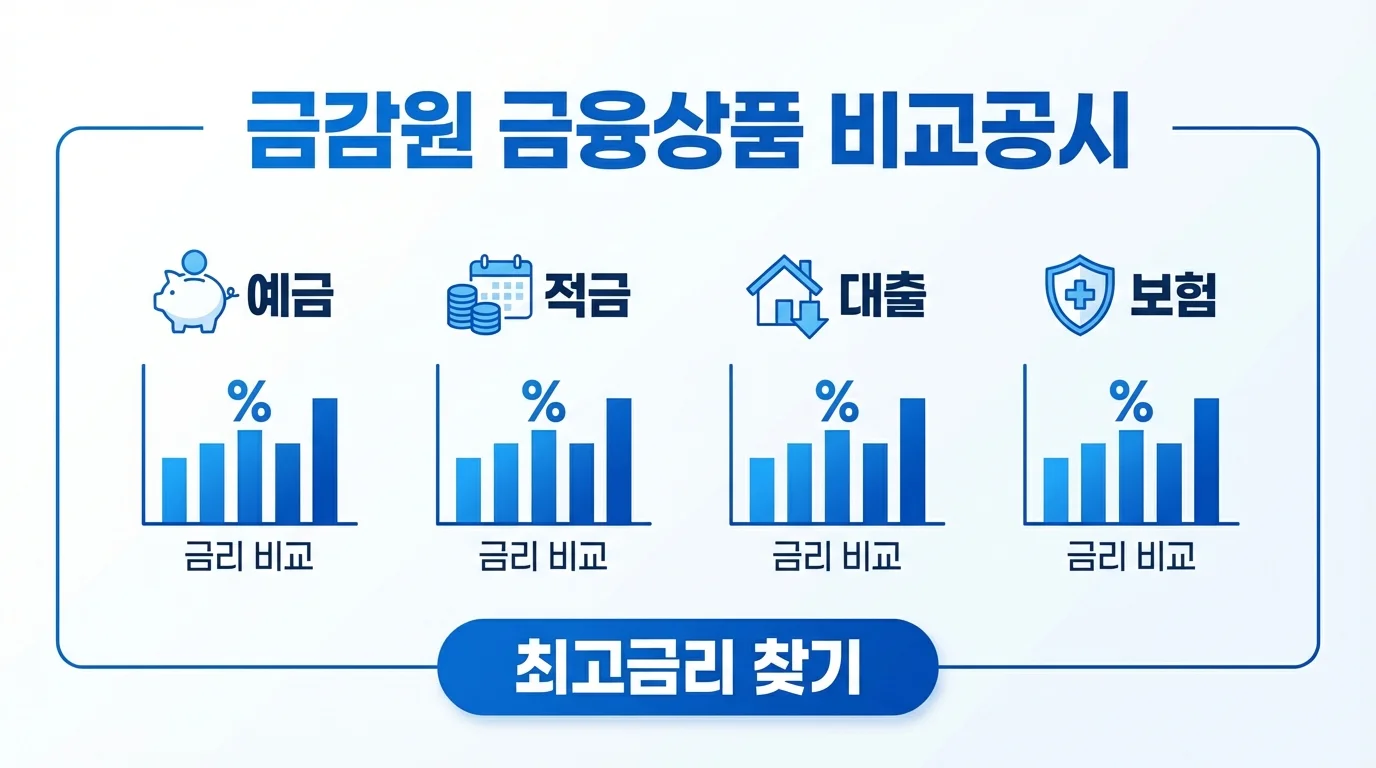 금감원 금융상품 비교공시 시스템 예금 적금 활용 방법