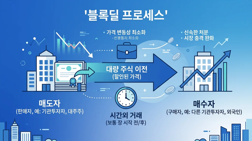 블록딜 시간외 대량매매 주가 영향 인포그래픽