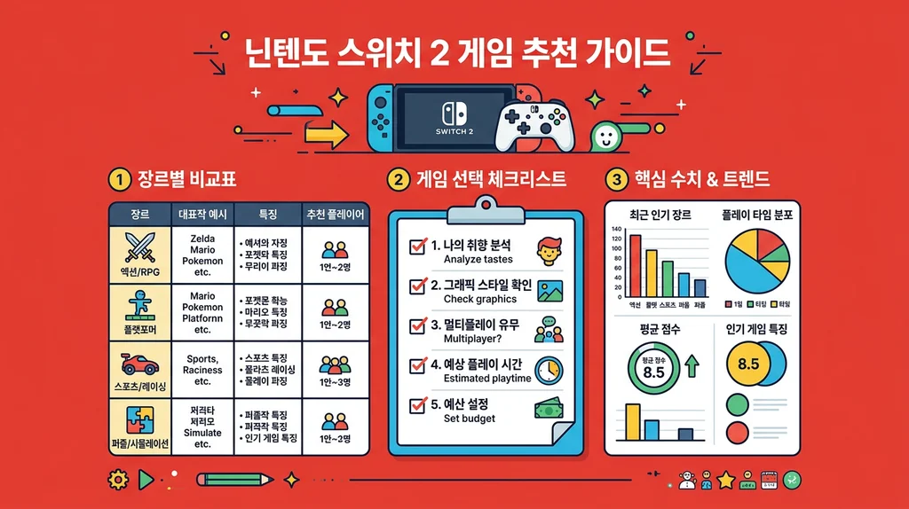 닌텐도 스위치2 게임 추천 인포그래픽