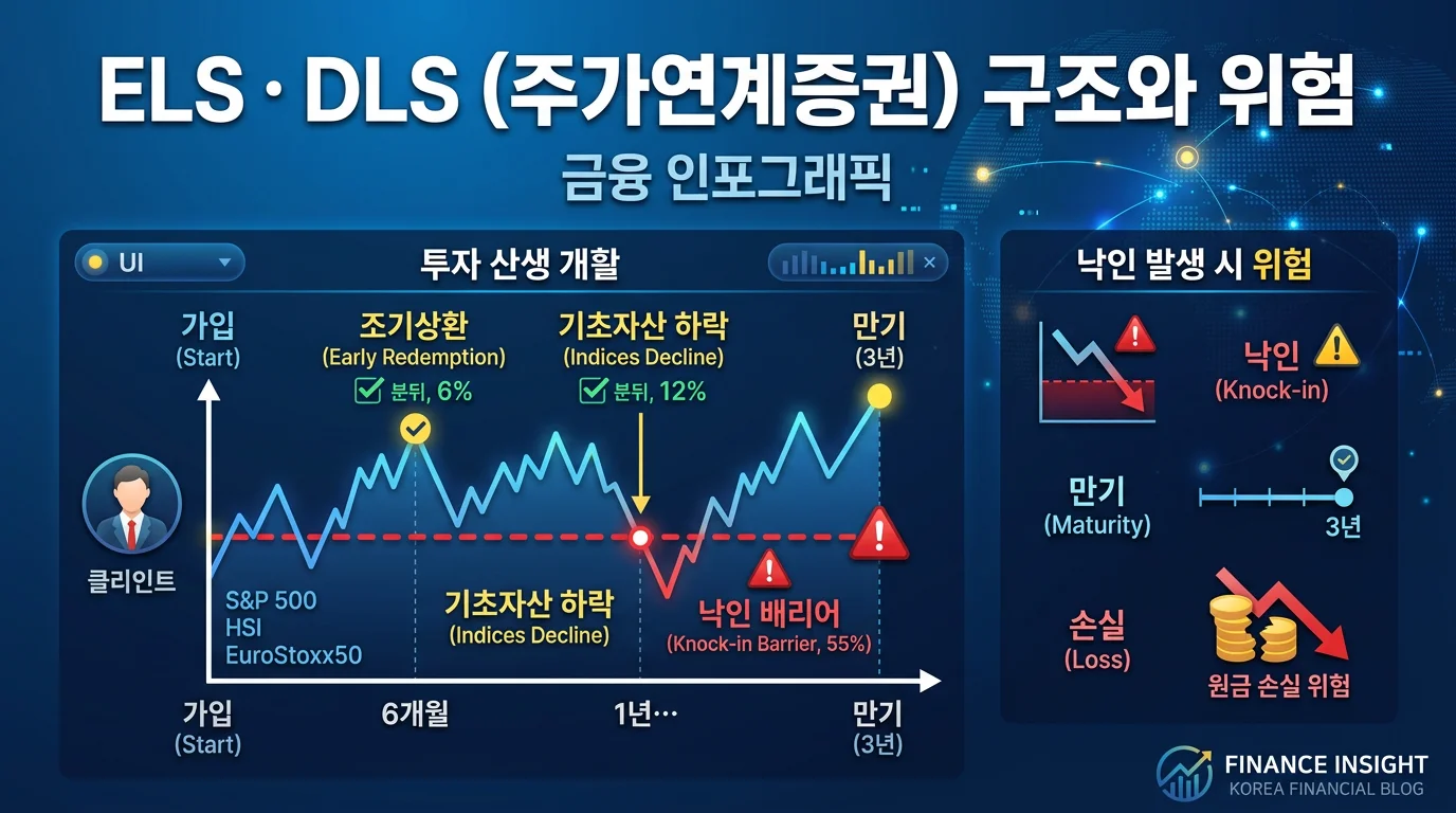 ELS DLS 주가연계증권 구조와 위험 낙인 배리어 설명