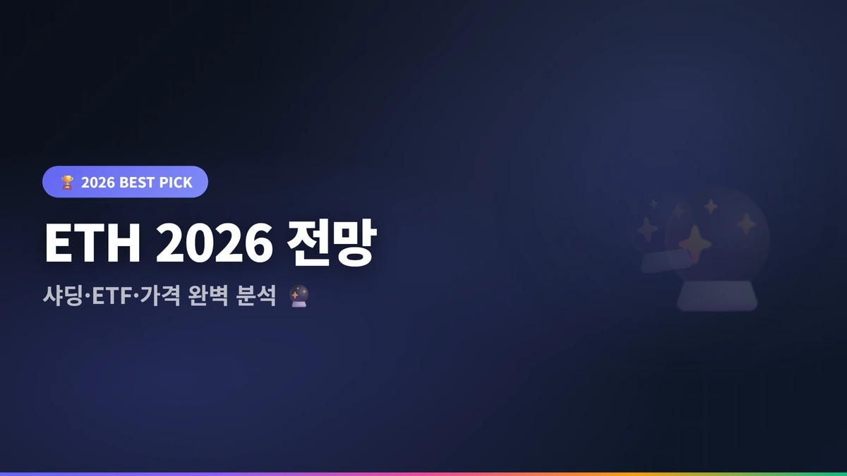 이더리움 전망 2026: 샤딩 업그레이드·ETF·가격 전망 완벽 분석 1 이더리움 전망 2026 썸네일