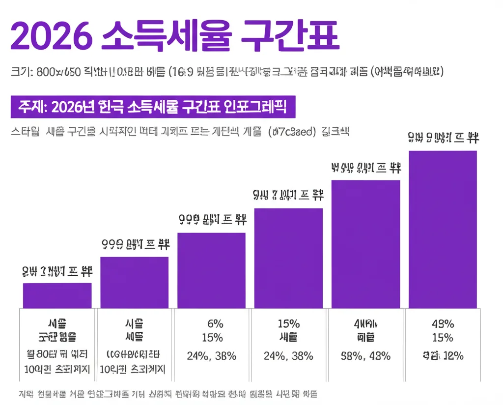 2026년 소득세율 구간표 인포그래픽