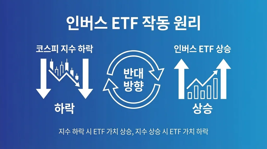 인버스 ETF 작동 원리 인포그래픽