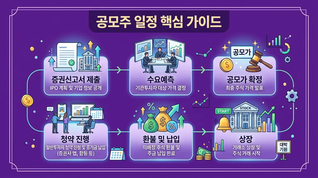 공모주 일정 인포그래픽