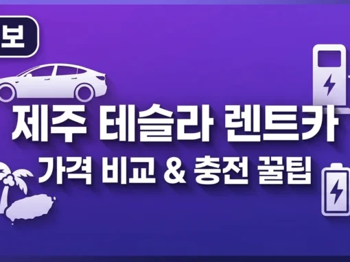 제주렌트카테슬라 완벽 가이드 — 가격 비교, 충전 꿀팁, 예약 체크리스트 총정리 (2026) 3