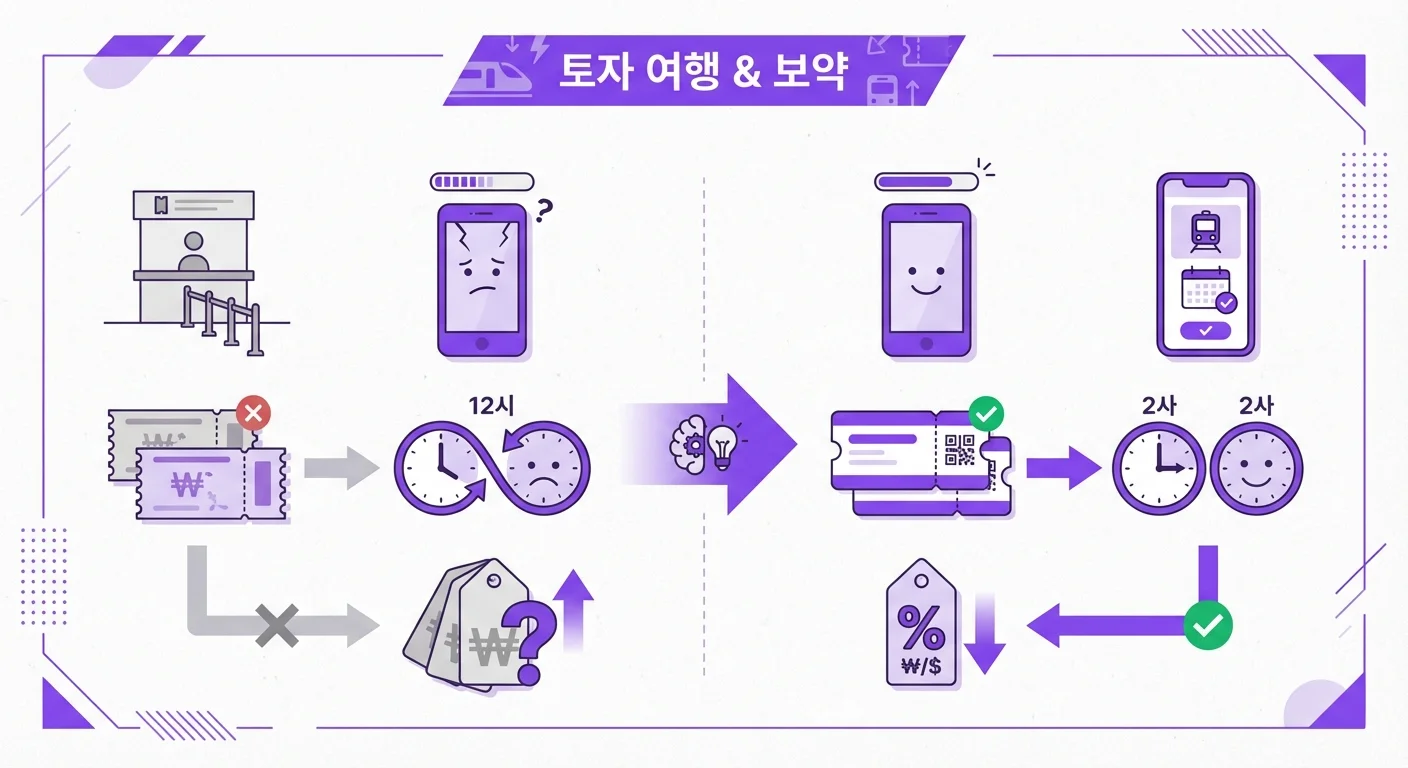 코레일 KTX 예약 꿀팁 비교 인포그래픽