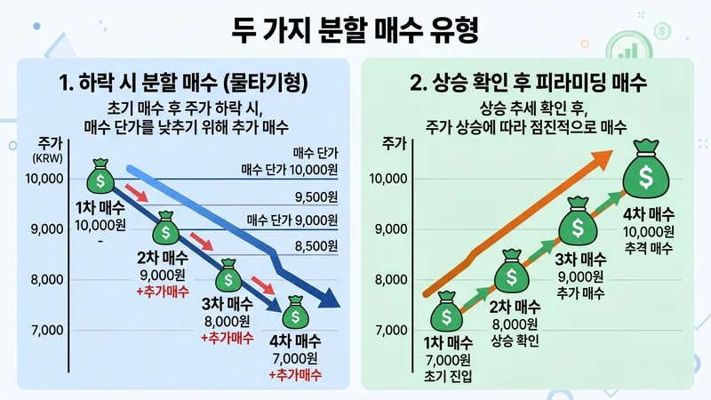 분할 매수 두 가지 유형