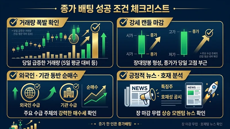 종배 성공 조건 체크리스트
