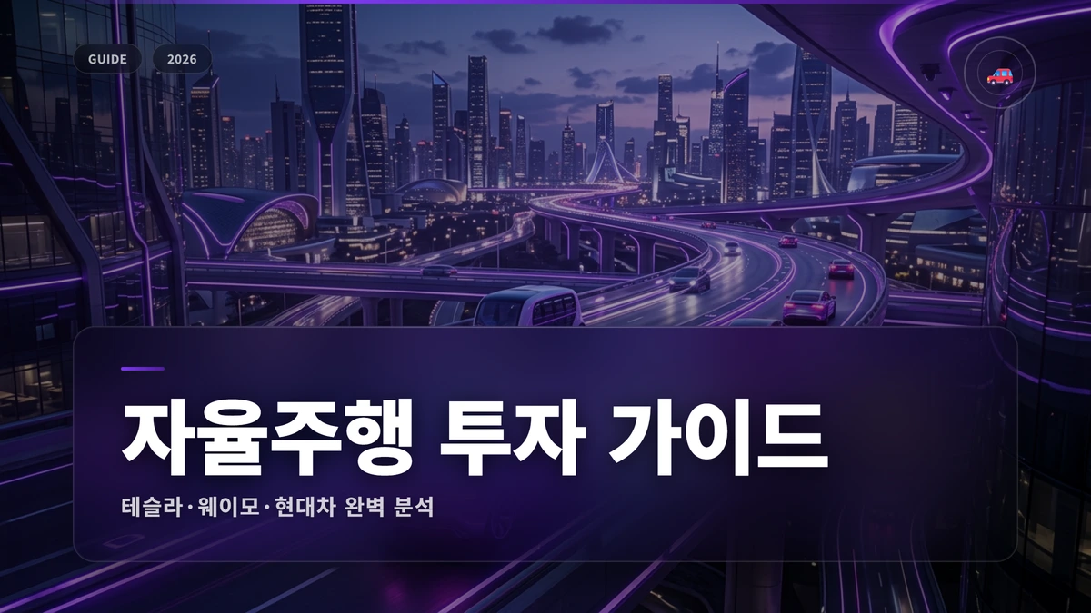 자율주행 투자 완벽 가이드: 테슬라·웨이모·현대차 분석 1 자율주행 썸네일