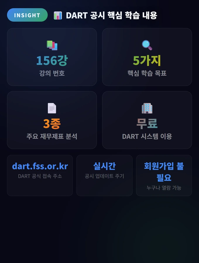 DART 공시 핵심 학습 내용