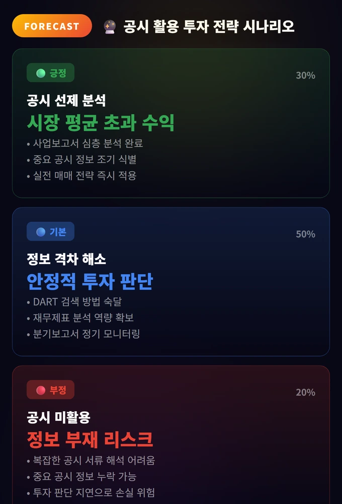 공시 활용 투자 전략 시나리오