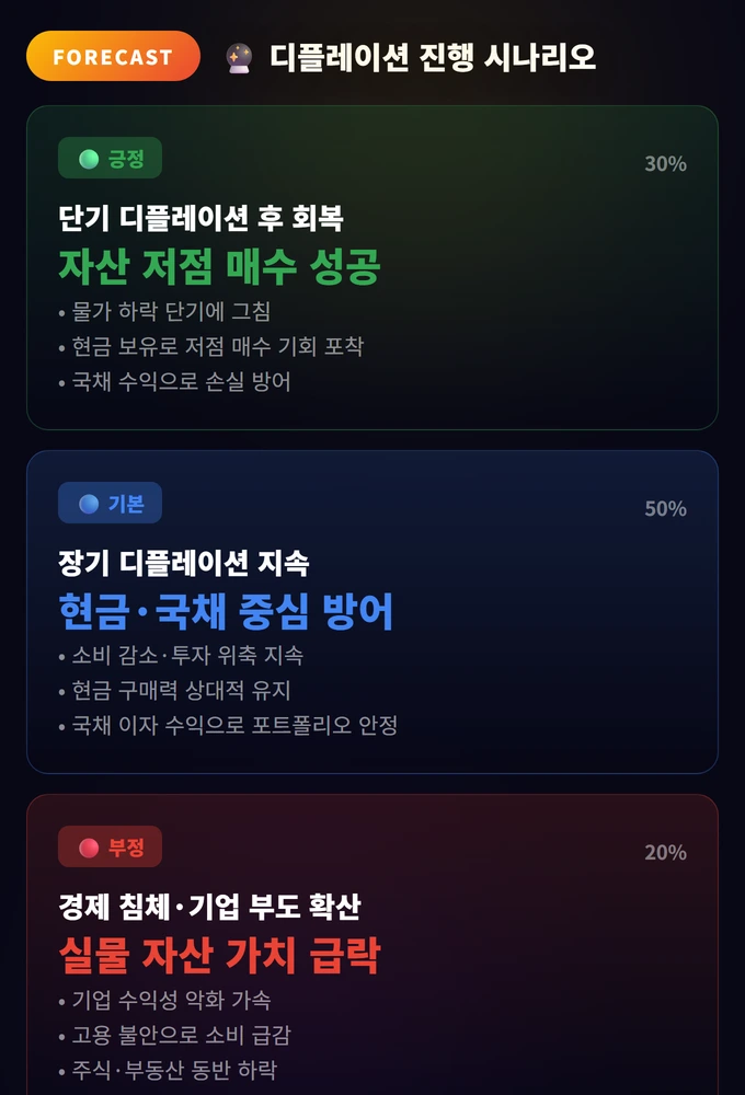 디플레이션 대비 투자 완벽 가이드: 현금과 채권의 힘 3 디플레이션 진행 시나리오