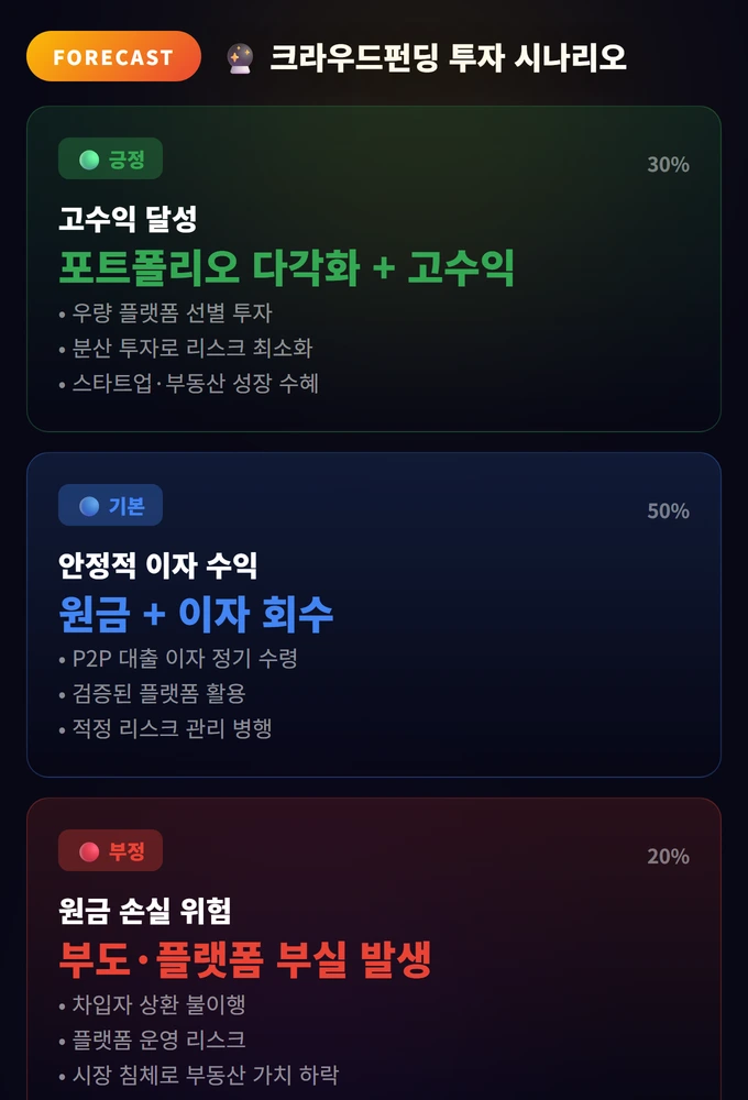 크라우드펀딩 투자 완벽 가이드: P2P·증권형·부동산형 3 크라우드펀딩 투자 시나리오