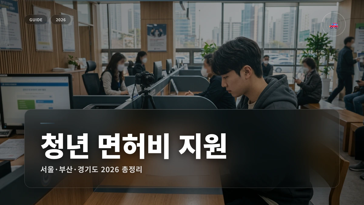 2026 청년 운전면허 지원금 서울 부산 경기도 신청 총정리