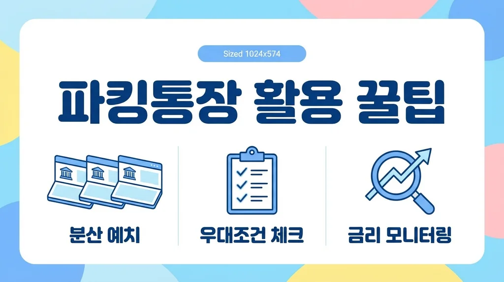 파킹통장 활용 꿀팁 인포그래픽