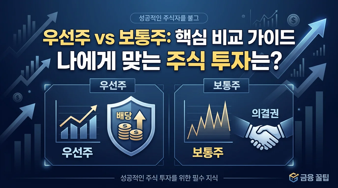 우선주 vs 보통주 차이 투자법 인포그래픽