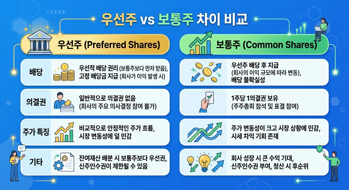 우선주 보통주 비교 괴리율 설명