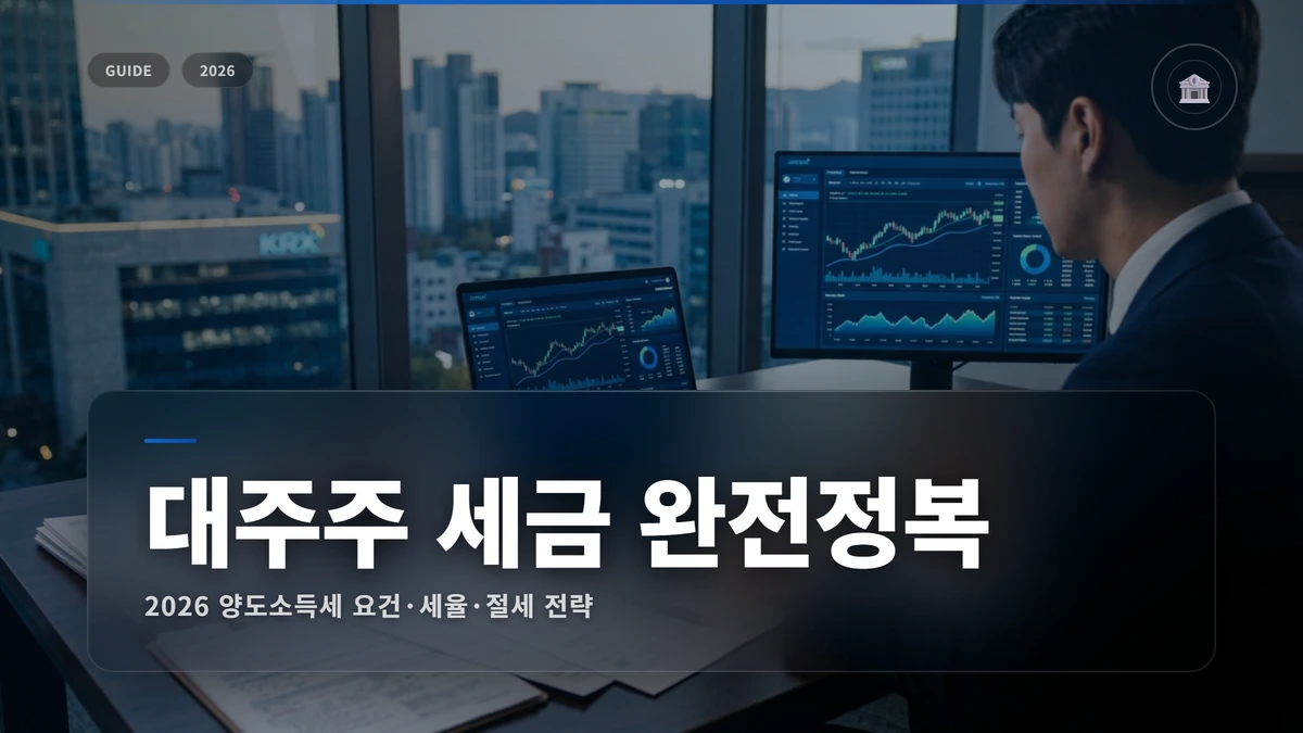 주식 양도소득세 대주주 썸네일