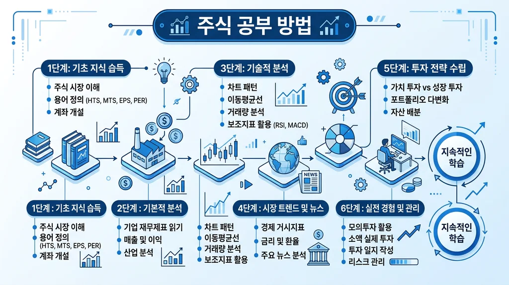 주식공부방법 완벽 가이드 2026 인포그래픽